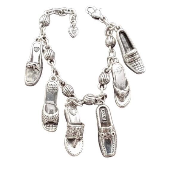 Brighton "Love Shoes" Bracelet Silver Plated Charm Shoe Lover Glamour Girl - Picture 5 of 8
